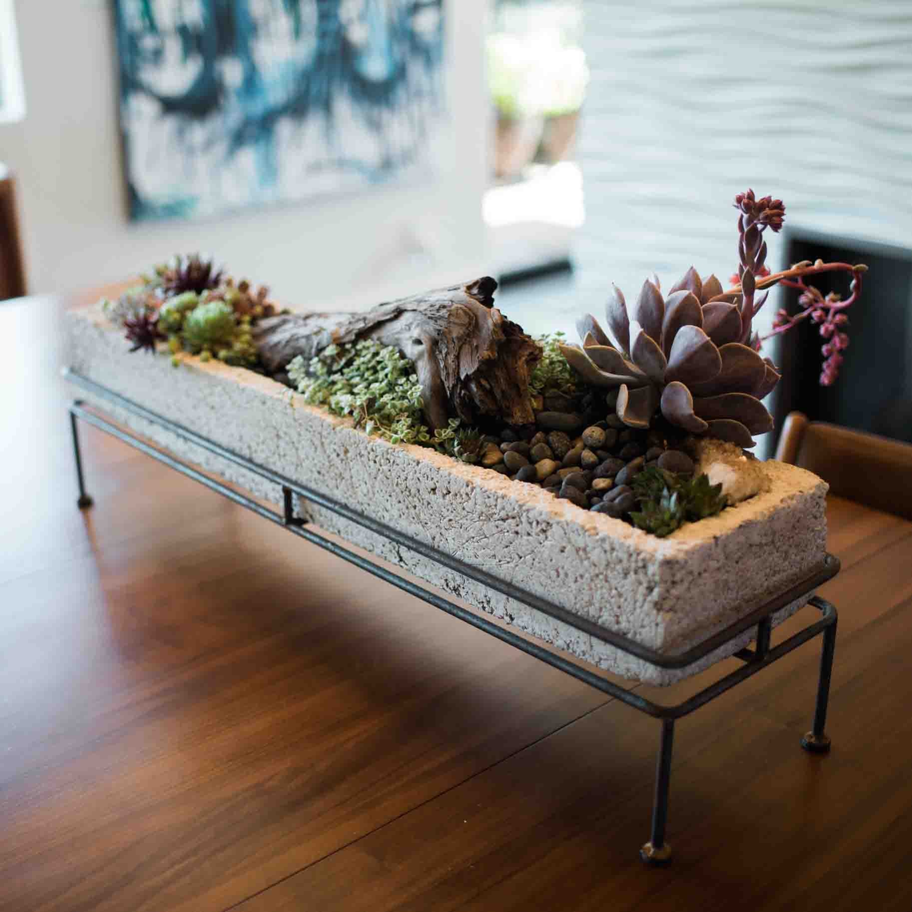 succulent side table The Farmtable Planter & Stand